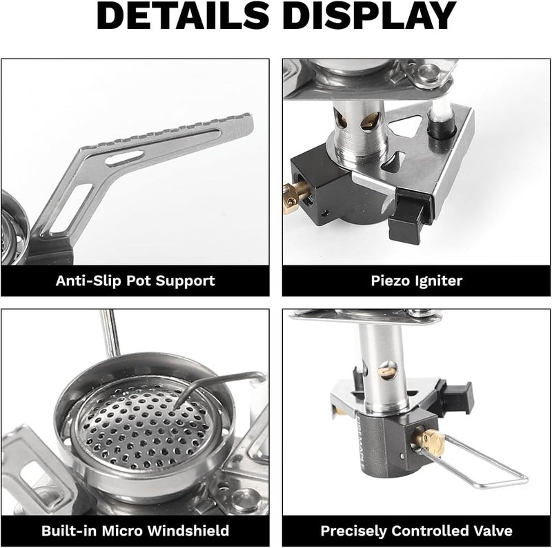 Fire-Maple Torch Gas Stove – Ultralight Backpacking Camping Stove, Built-in Piezo Ignition, Stainless Steel & Aluminum Alloy, Compact & Portable, Ideal for Hiking & Outdoor Cooking - Image 2